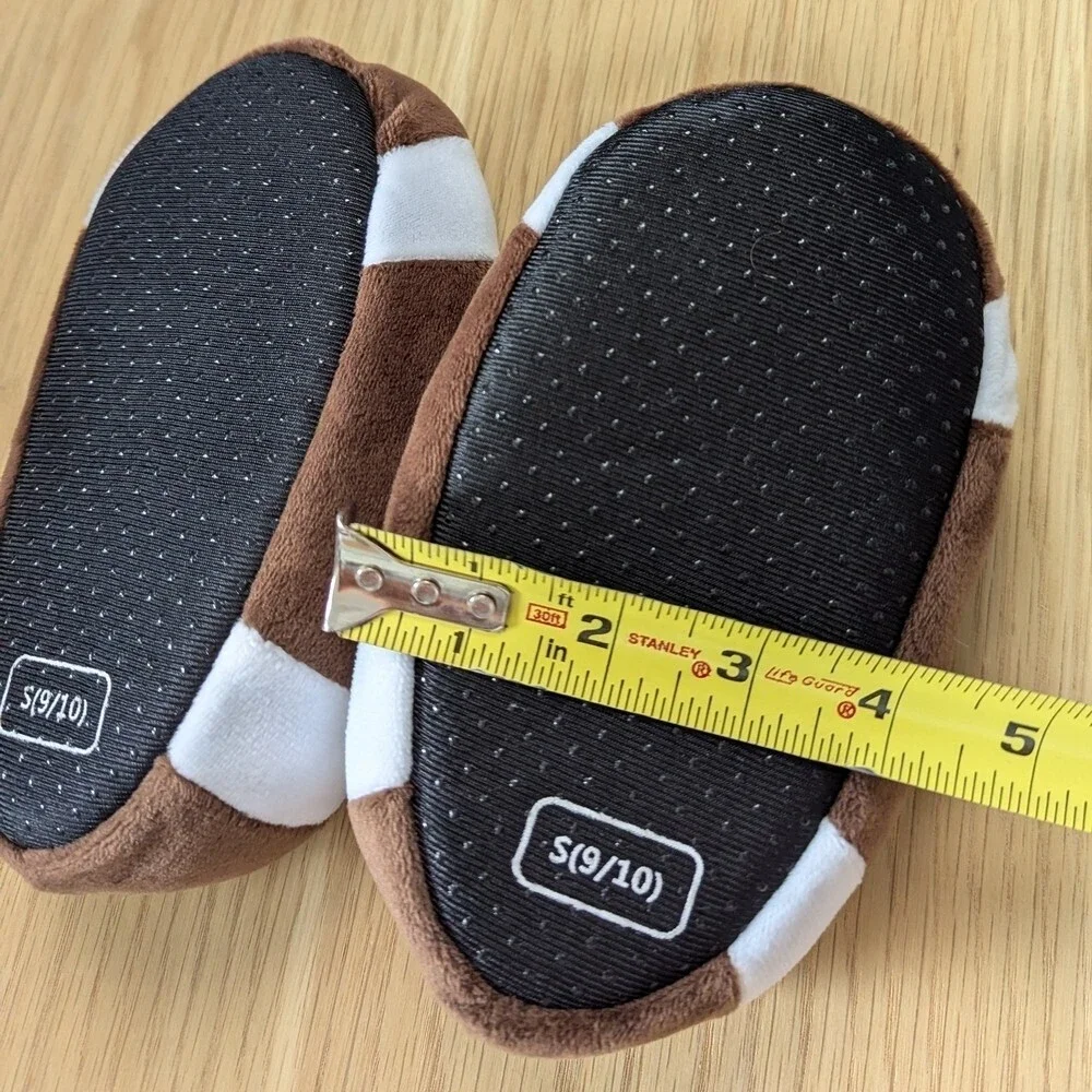 NWT Kids Football Plush Mooshy Slippers (Various Sizes Available)